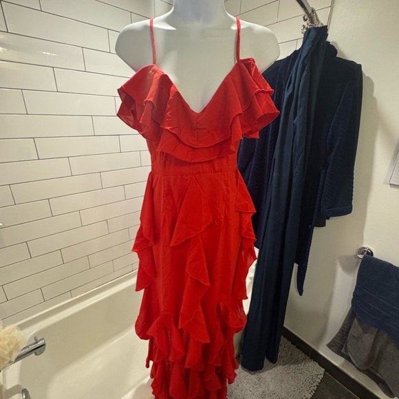 Gorgeous Red Ruffled Maxi Dress 💃 - Picture 2 of 7